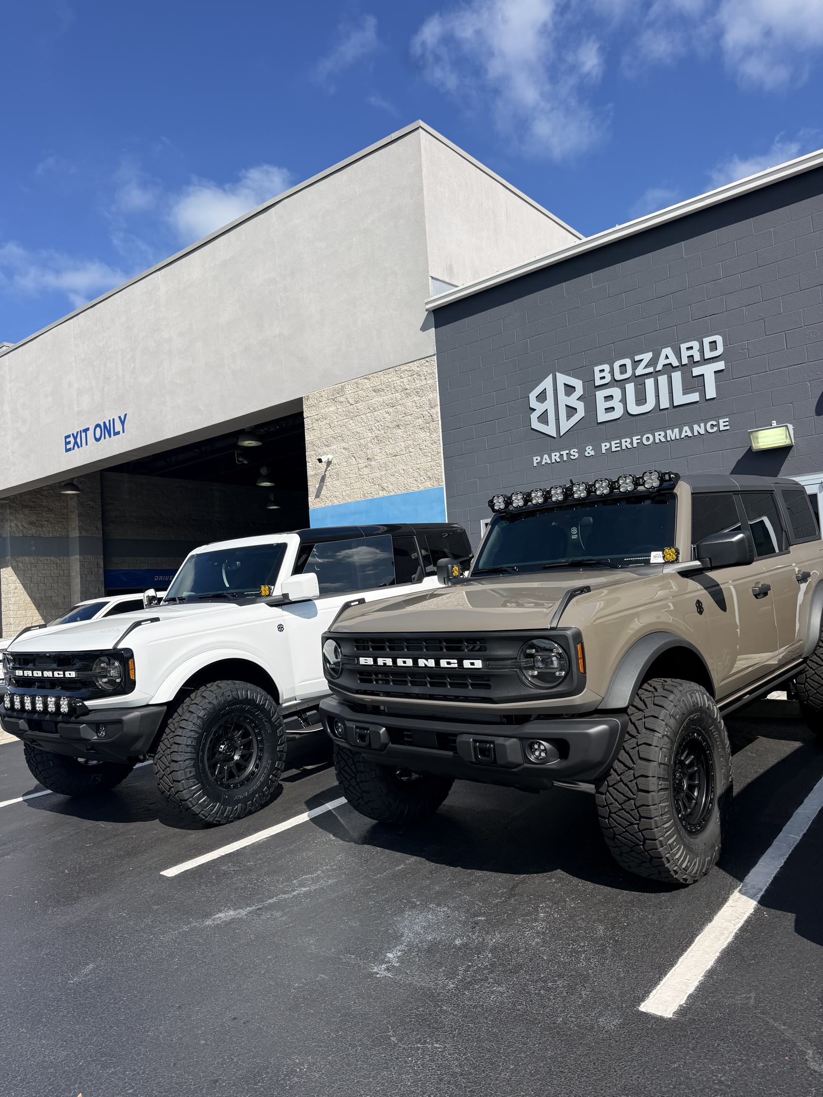 A custom Ford Bronco built by Bozard Built in St. Augustine